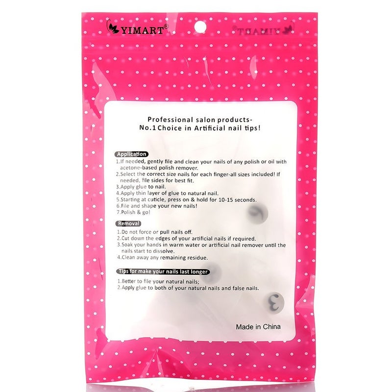 Yimart 500pcs/pack Stiletto False Nails Clear False Nails Oval Stiletto Sharp Full Nail tips Acrylic UV Gel Full Cover Nail Art Tips Decoration Nails Salon (Clear) - Image 2